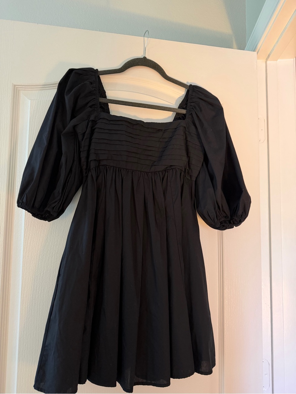 Abercrombie & Fitch Black Puff Sleeve Mini Dress